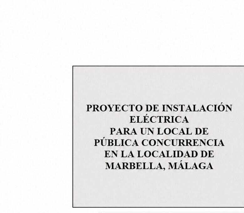 Carátula anonimizada de un proyecto eléctrico visado